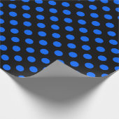 青と黒の水玉模様 ラッピングペーパー (角)