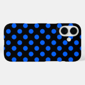 青と黒の水玉模様 Case-Mate iPhoneケース (裏面 (横))