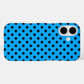 青と黒の水玉模様 Case-Mate iPhoneケース (裏面 (横))
