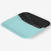 青と黒の紙プレート ペーパープレート (傾斜あり)