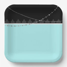 青と黒の紙プレート ペーパープレート