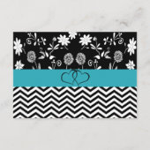 青と黒の結婚式 詳細カード エンクロージャーカード (裏面)