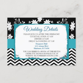 青と黒の結婚式 詳細カード エンクロージャーカード