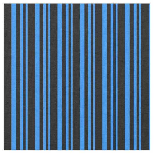 青と黒の線/パターストライプのン ファブリック (クローズアップ)