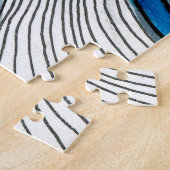 青と黒の色合い ジグソーパズル (側面)