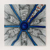 青と黒の色合い ジグソーパズル (横)