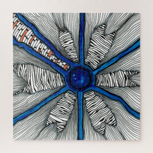 青と黒の色合い ジグソーパズル (縦)