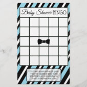 青と黒の蝶ネクタイ男の子のシャワーゲーム チラシ (正面)