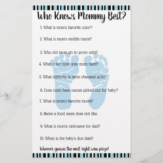 青と黒の蝶ネクタイ男の子のシャワーゲーム チラシ (裏面)