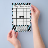 青と黒の蝶ネクタイ男の子のシャワーゲーム チラシ (ハンドル)