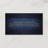 青と黒の革 名刺 (裏面)