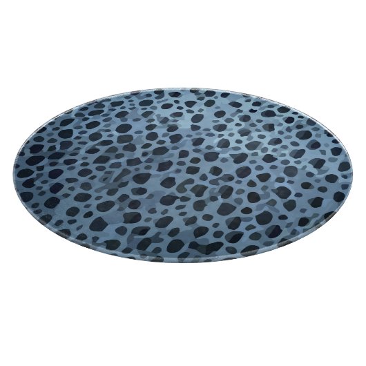 青と黒の魚プリント カッティングボード (角)