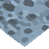 青と黒の魚プリント ショートテーブルランナー (コーナー)