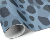 青と黒の魚プリント ラッピングペーパー (ロールコーナー)