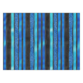 青と黒ストライプの テーブルクロス (正面(横))