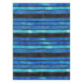 青と黒ストライプの テーブルクロス (正面)