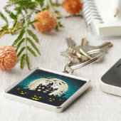 青と黒ハロウィーン キーホルダー (側面)