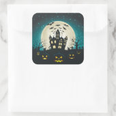 青と黒ハロウィーン スクエアシール (バッグ)