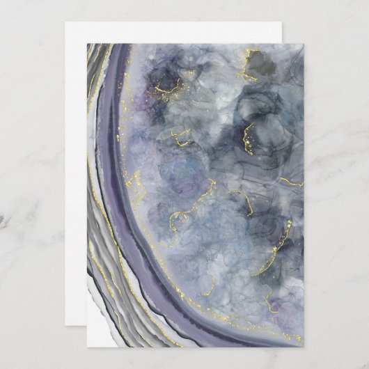 青と黒 招待状 (正面/裏面)