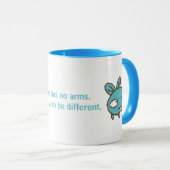 青には腕がない。 マグカップ (正面右)