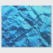 青によってしわを寄せられるホイルの包装紙 ラッピングペーパー (フラット)