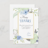 青によってはサンキューカードが開花します サンキューカード (正面/裏面)