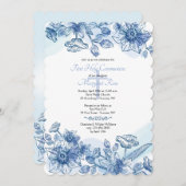 青によっては招待状が開花します 招待状 (正面/裏面)