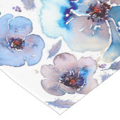 青によっては水彩画が開花します ロングテーブルランナー (コーナー)