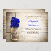 青によっては素朴なメーソンジャーが開花します 招待状 (正面/裏面)