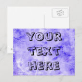 青によってストーンウォッシュされる水彩画の背景の絵画 ポストカード (正面/裏面)