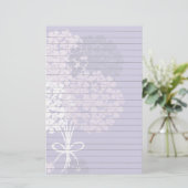 青によって並べられる紙の花束 便箋 (スタンド正面)