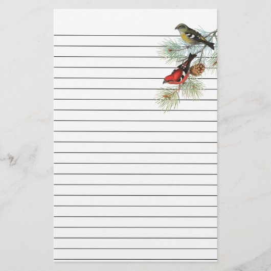 青によって並べられる紙のSnowbirds 便箋 (正面)