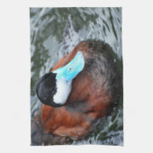 青によって勘定書を出されるアヒルの台所タオル キッチンタオル (縦)