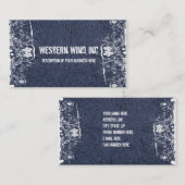 青によって用具を使われる革およびレースの名刺 名刺 (正面/裏面)