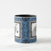 青によって組み立てられる馬のマグ マグカップ (中央)