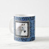 青によって組み立てられる馬のマグ マグカップ (正面左)