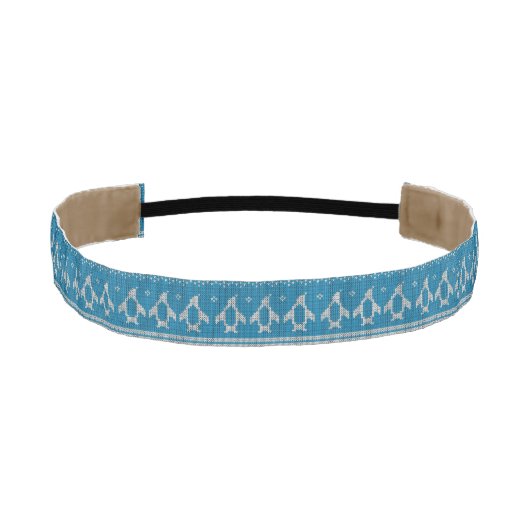 青によって編まれる背景 アスレチックヘッドバンド (正面)