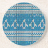 青によって編まれる背景 コースター (正面)