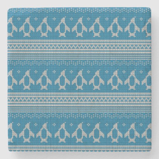 青によって編まれる背景 ストーンコースター (正面)