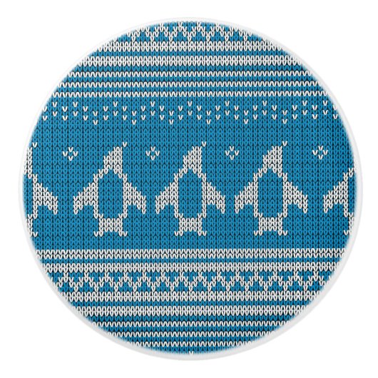 青によって編まれる背景 セラミックノブ (正面)