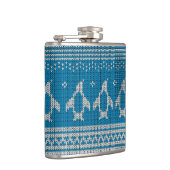 青によって編まれる背景 フラスク (右)