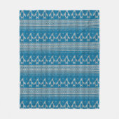 青によって編まれる背景 フリースブランケット (正面)