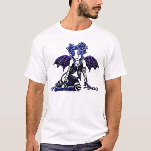 青によって鎖でつながれるゴシック様式Faeryの上 Tシャツ (正面)