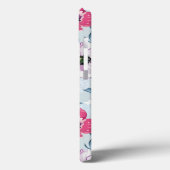 青にエレガンス色の花の模様 Case-Mate iPhoneケース (裏面 / 左)