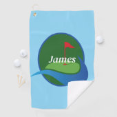 青にパーソナライズ ゴルフタオル (インサイチュ)