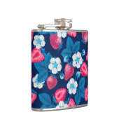 青にピンク色のイチゴ フラスク (右)