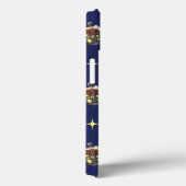 青にランタンが付いたヴィンテージクリスマスパターン Case-Mate iPhoneケース (裏面 / 右)