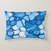 青に似た色合いの石のよう王室のに丸い アクセントクッション (正面)