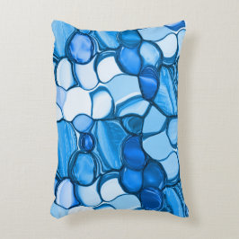 青に似た色合いの石のよう王室のに丸い アクセントクッション