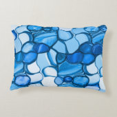 青に似た色合いの石のよう王室のに丸い アクセントクッション (裏面)